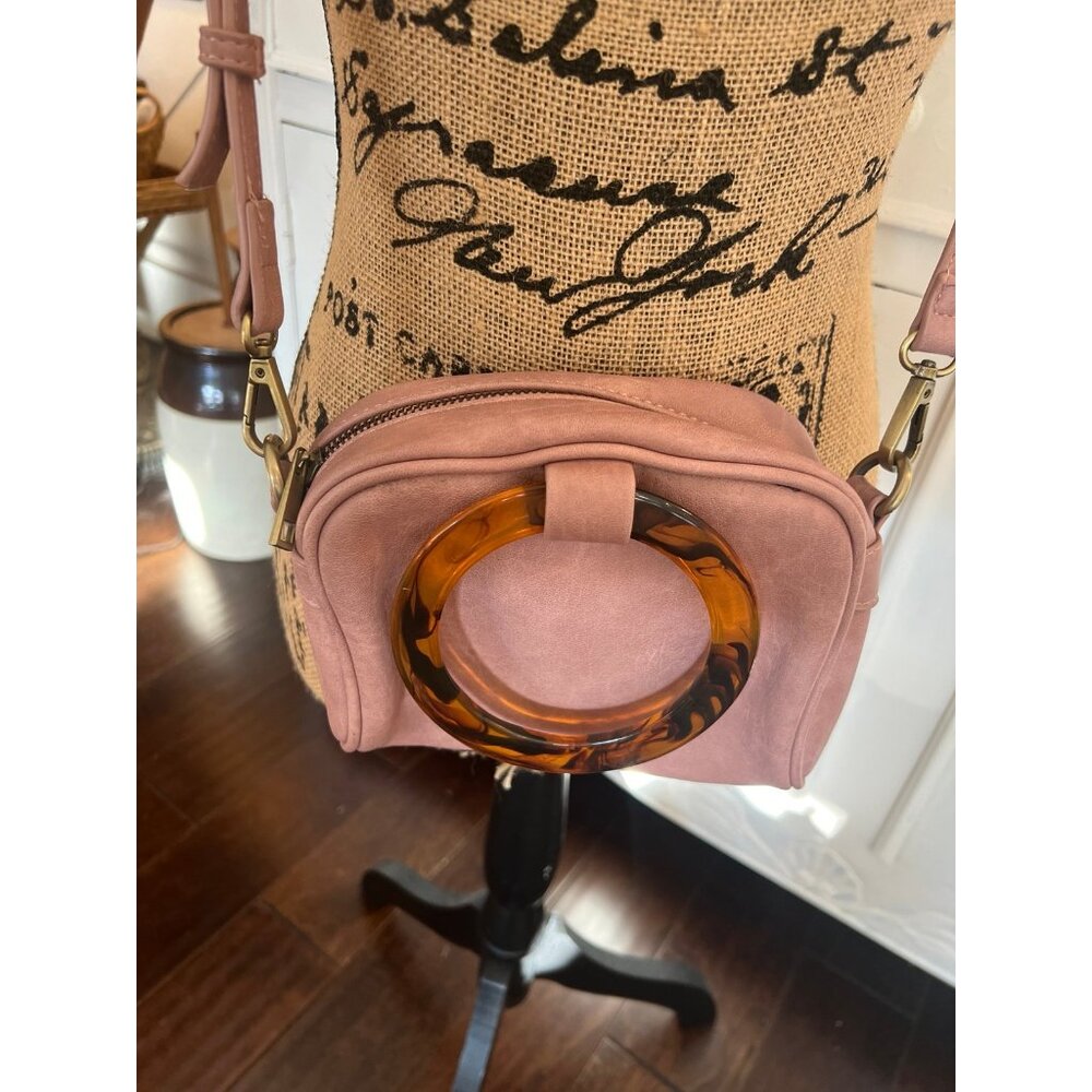 Anthropology pink crossbody bag